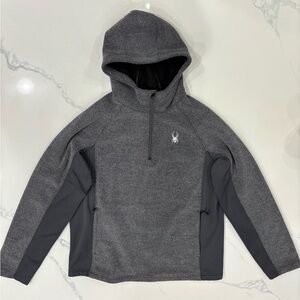 Spyder Gray Performance 1/4 Zip Jacket Hoodie